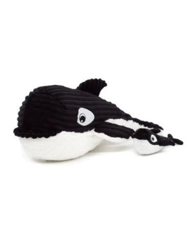 Peluche Morfalou l'orque et son bébé - Noir